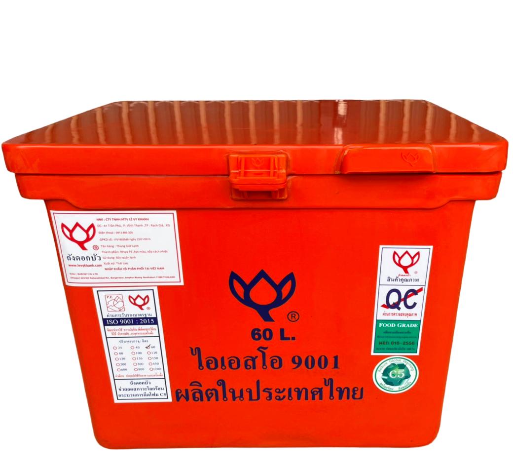 Thùng nhựa cách nhiệt Thái Lan 60L không chân - Thùng Nhựa Lê Vy Khanh - Công Ty TNHH MTV Lê Vy Khanh